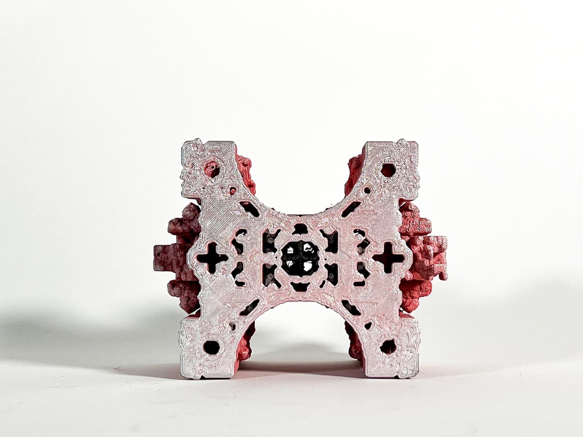 Timescape series render: symmetrical form in warm material light.